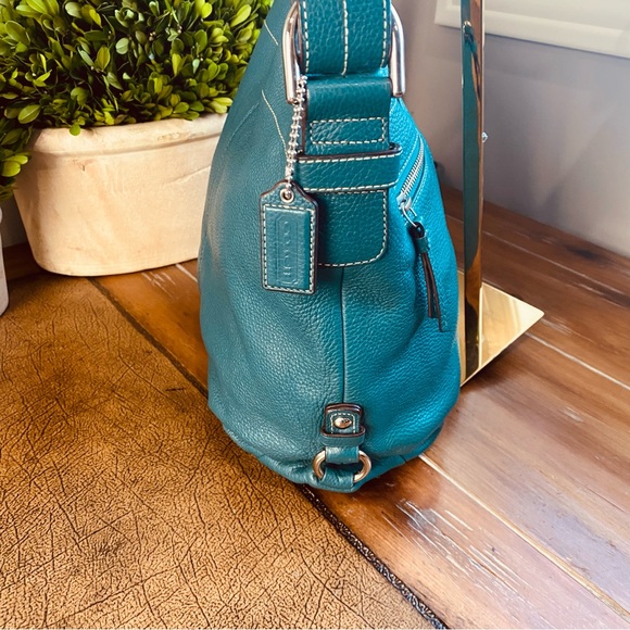 Coach Teal Convertible Duffle Shoulder Bag - Picture 10 of 14